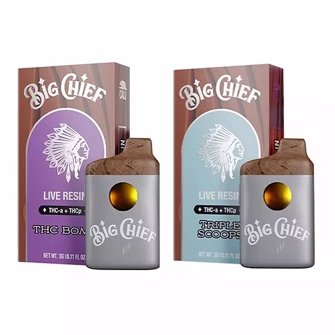 Big Chief Live Resin THC- a + THCP Disposable 3G Vape Pod Big Chief Live Resin THC- a + THCP Disposable 3G Vape Pod