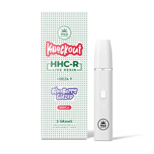 Wild Knockout HHC-R Live Resin D9 Blueberry Glazed 2G Vape